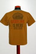 DELUXEWARE (デラックスウエア)　半袖リンガーTシャツ　DLT-34　"GASOLINE"　RESINE (マスタード)×グリーン