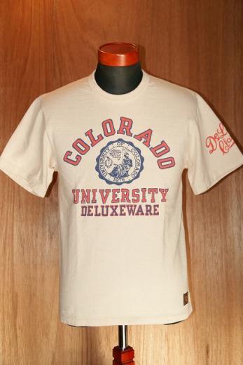 DELUXEWARE (デラックスウエア)　半袖Tシャツ　6008　"COLORADO"　ナチュラル