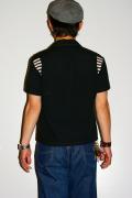 スタイルアイズ/リブニット・レーヨンボウリングシャツ/SE36169/ブラック
