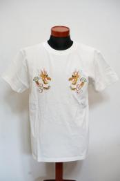 TAILOR TOYO (テーラー東洋)　スカTシャツ　TT79390　"GOLD DRAGON"　ホワイト