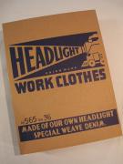 HEAD LIGHT (ヘッドライト)/デニムカバーオール/Made in USA/ワンウォッシュ