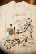 TAILOR TOYO (テーラー東洋)　長袖スカシャツ　TT27402　"EMBROIDERED SOUVENIR SHIRT-JAPAN MAP"　オフホワイト