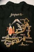 TAILOR TOYO (テーラー東洋)　長袖スカシャツ　TT27402　"EMBROIDERED SOUVENIR SHIRT-JAPAN MAP"　ブラック