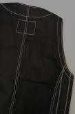 Dapper's (ダッパーズ)　ワークベスト　1343　"Classical Railroader Work Vest"　ブラックウォバッシュ・ロープストライプ