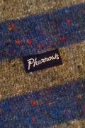 Pherrow's (フェローズ)　ウールボーダー・バスクシャツ　13W-PWBT1-B　チャコール杢×ブルー