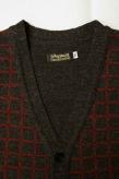 Dapper's (ダッパーズ)　ニットベスト　1215　"Classic Woolen Plaid Waistcoat"　チャコール杢/ボルドー
