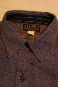JELADO (ジェラード)/杢ヘリンボーン・山ポケワークシャツ/5MH-1114/ブルー