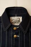 Dapper's (ダッパーズ)　カバーオール　1268　"Classical Railroader Coverall Jacket"　インディゴウォバッシュ・ロープストライプ