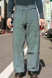 JOHN GLUCKOW (ジョン・グラッコウ)　ワークパンツ　JG41305　"Sashiko Net Maker's Trousers"　インディゴ×ホワイト