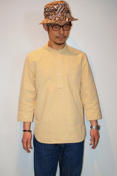 JELADO (ジェラード)　7分袖ワークシャツ　AG51106　"Ploughman Shirt (プラウマンシャツ)"　イエロー