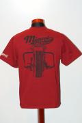 DELUXEWARE (デラックスウエア)　半袖Tシャツ　DLT-1602F　"MIAMI MOTORCYCLE"　レッド