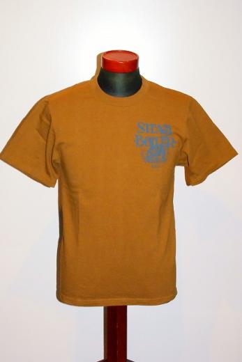 DELUXEWARE (デラックスウエア)　半袖Tシャツ　DLT-31　"STEAM BOILER"　RESINE (マスタード)