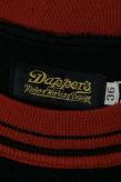 Dapper's (ダッパーズ)　クルーネック・半袖メッシュTシャツ　1384　"Crew Neck S/S Mesh Tee"　ブラック×カカオ