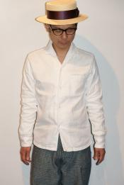 JELADO (ジェラード)　長袖イタリアンカラーシャツ　SG41115　"Vincent Shirts (ヴィンセントシャツ)"　ホワイト