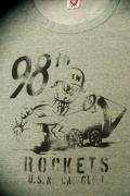 MWS (エムダブルエス)　半袖Tシャツ　1515705　"U.S.N. ROCKETS T-SHIRT"　トップグリーン