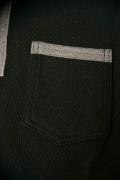 Dapper's (ダッパーズ)　ヘンリーネック・半袖メッシュTシャツ　1054　ブラック×チャコール