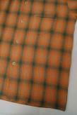 Pherrow's (フェローズ)　半袖イタリアンカラーシャツ　20S-PICS1　オレンジ×オリーブ