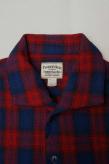 Pherrow's (フェローズ)　半袖イタリアンカラーシャツ　20S-PICS1　ネイビー×レッド