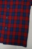 Pherrow's (フェローズ)　半袖イタリアンカラーシャツ　20S-PICS1　ネイビー×レッド
