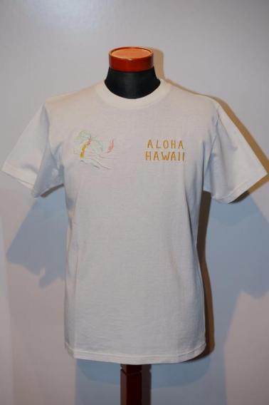 TAILOR TOYO (テーラー東洋)　スカTシャツ　TT78774　"ALOHA"　ホワイト