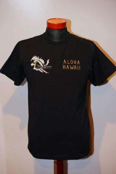 TAILOR TOYO (テーラー東洋)　スカTシャツ　TT78774　"ALOHA"　ブラック