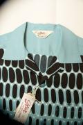 STAR OF HOLLYWOOD (スターオブハリウッド)　半袖オープンシャツ　SH37280　"ELVIS DOTS"　ブルー