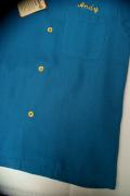 STYLE EYES (スタイルアイズ)　レーヨン・ボウリングシャツ　SE36859　"7167 SAMS"　ブルー