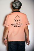 STYLE EYES (スタイルアイズ)　レーヨン・ボウリングシャツ　SE36861　"ACE"　ピンク
