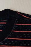 SUGAR CANE (シュガーケーン)　クルーネック・ポケットTシャツ　SC78530　"DOBBY BORDER S/S POCKET T-SHIRT"　ネイビー
