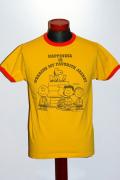 BUZZ RICKSON'S (バズリクソンズ) × PEANUTS (ピーナッツ)　半袖リンガーTシャツ　BR76688　"MY FAVORITE JACKET"　ゴールド×オレンジ