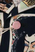 STAR OF HOLLYWOOD (スターオブハリウッド)　半袖オープンカラーシャツ　SH36949　"KABUKI"　ブラック