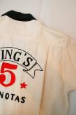 STYLE EYES (スタイルアイズ)　レーヨン・ボウリングシャツ　SE38343　"KING'S 5"　オフホワイト