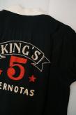 STYLE EYES (スタイルアイズ)　レーヨン・ボウリングシャツ　SE38343　"KING'S 5"　ブラック