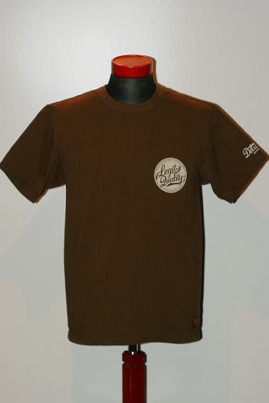 DELUXEWARE (デラックスウエア)　半袖Tシャツ　BRG-00A1　"LEGIT QUALITY"　C.ブラウン