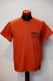 DELUXEWARE (デラックスウエア)　半袖Tシャツ　BRGX-22D　"EAGLE ARCH"　アンバーオレンジ