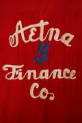 STYLE EYES (スタイルアイズ)　レーヨン・ボウリングシャツ　SE37551　"AETNA $ FINANCE"　レッド