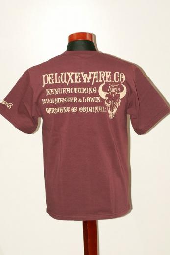 DELUXEWARE (デラックスウエア)　半袖Tシャツ　BRG-LWF　"LOWIN"　プラム