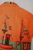 STAR OF HOLLYWOOD (スターオブハリウッド)　半袖オープンシャツ　SH38392　"SEA VOYAGE"　オレンジ