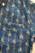 WORKERS (ワーカーズ)　7分袖ボタンダウンシャツ　"3/4 Sleeve Shirt, Floral Dots"　インディゴ