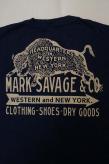 DELUXEWARE (デラックスウエア)　半袖Tシャツ　SDL-2003　"MARK SAVAGE&CO"　F.ブルー