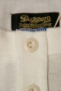 Dapper's (ダッパーズ)　ヘンリーネック・半袖ボーダーTシャツ　1183　"Widepitch Border Four Button Henley Rib Tee"　ホワイト×ブルー