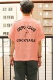 STYLE EYES (スタイルアイズ)　レーヨン・ボウリングシャツ　SE38074　"DEPO CLUB"　ピンク
