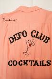 STYLE EYES (スタイルアイズ)　レーヨン・ボウリングシャツ　SE38074　"DEPO CLUB"　ピンク