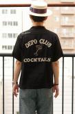 STYLE EYES (スタイルアイズ)　レーヨン・ボウリングシャツ　SE38074　"DEPO CLUB"　ブラック