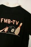 STYLE EYES (スタイルアイズ)　レーヨン・ボウリングシャツ　SE38075　"KFMB-TV"　ブラック