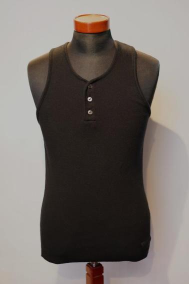 Dapper's (ダッパーズ)　Vヘンリー・タンクトップ　1476　"Classical V-Henley Tank Top Special Sewing Model|"　ブラック