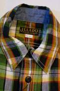 JELADO (ジェラード)/リネン半袖シャツ/5MH-1209/ランバーマンシャツ/ライムグリーン