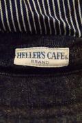 HELLER'S CAFE (ヘラーズカフェ)　デニム&ヒッコリー・ワークキャップ　HC-062　グレー・ワンウォッシュ