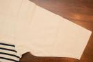 Dapper's (ダッパーズ)　5分袖ボーダーTシャツ　1196　"Solid&Border Combination Half-Length Sleeve Tee"　オフホワイト