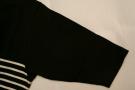 Dapper's (ダッパーズ)　5分袖ボーダーTシャツ　1196　"Solid&Border Combination Half-Length Sleeve Tee"　ブラック